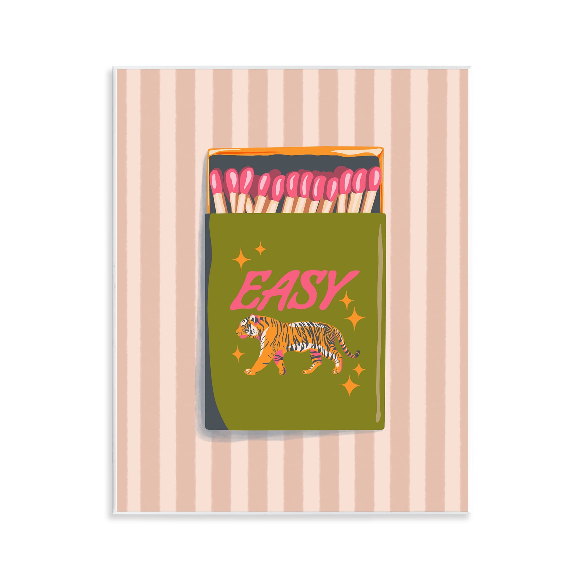 Easy Tiger Retro Matches Wall Plaque Art, design by Elyse Anastacia