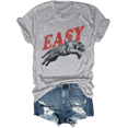 thumbnail image 1 of Easy Tiger Shirt Tiger T-Shirt Funny Graphic Tees For Women Men, 1 of 7
