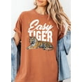 thumbnail image 1 of Easy Tiger T-Shirt, Comfort Colors Retro Boho Graphic Tee, Funny Indie Hippie Shirt for Women, Trendy Aesthetic Everyday Outfit, 1 of 5