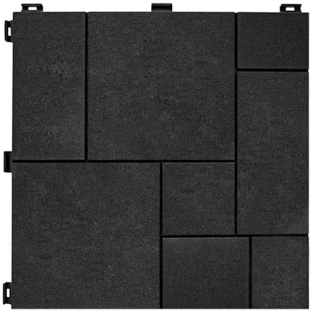 Multy Home Deck Tile 12" x 12" Mosaic, Slate (10 Pack)