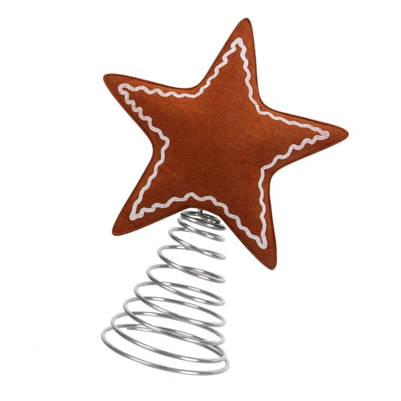 Soft Felt Snowflake/Star Ornament Christmas Tree Toppers Decoration For Homes Store Holiday Display