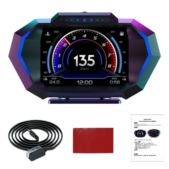 Multifunctional OBD Speed & Slope Meter Speed Monitoring LCD Display OBD Speedometer Device for Enhances Driving Safety