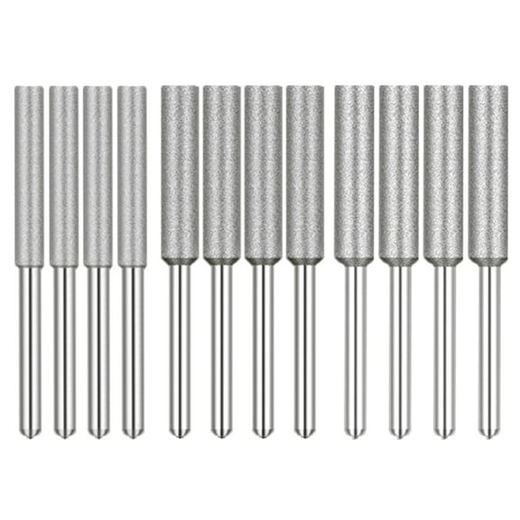 Easy To Install Pack of 12 Diamantine Bit Chainsaw Sharpening Heads Suitable for Grinding Polishing Extended Use