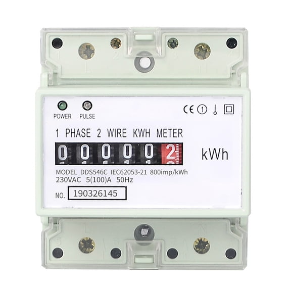Easy To Install Space Saving Mounted Electronic Energy Meter Suitable For Home And Small Business Energy Monitoring