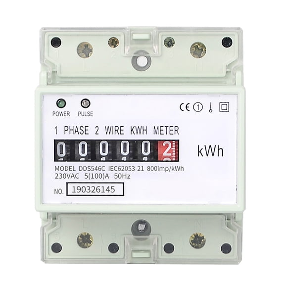 Easy To Install Space Saving Rails Mounted Electronic Energy Meter For Home And Small Business Energy Monitoring