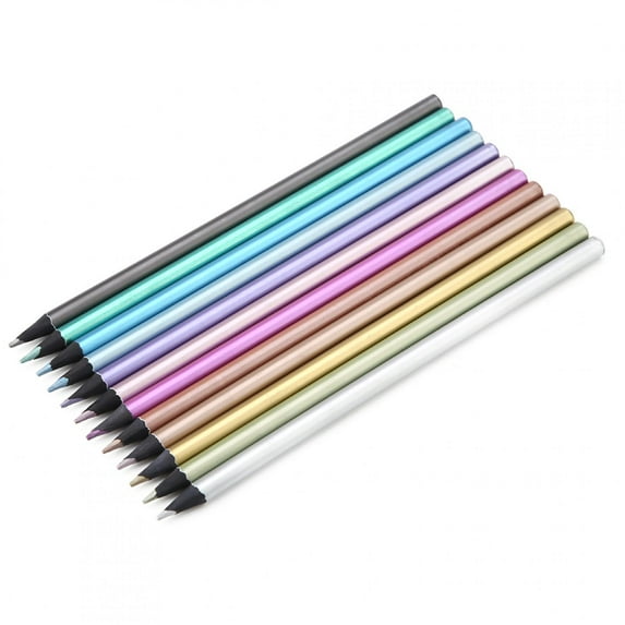 Easy To Sharpen Metallic Color Pencils, Drawing Colored Pencils, Painting Enthusiast Kids