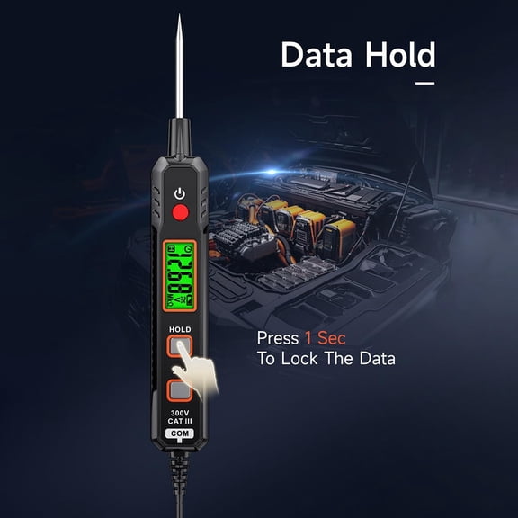 Easy To Use Circuit Tester With Bright Backlit Lcd Display For Visibility