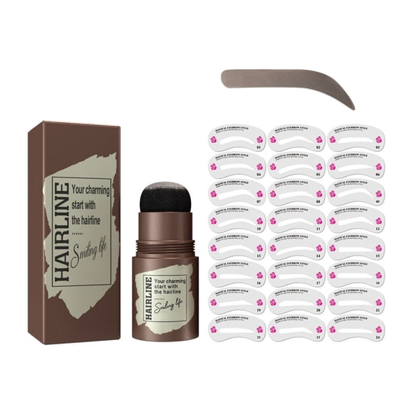 Easy To Use Eyebrow Stamps And Stencil Tool For Beginners 24pcs Reusable Templates Smudgeproof Brow Shaping Set