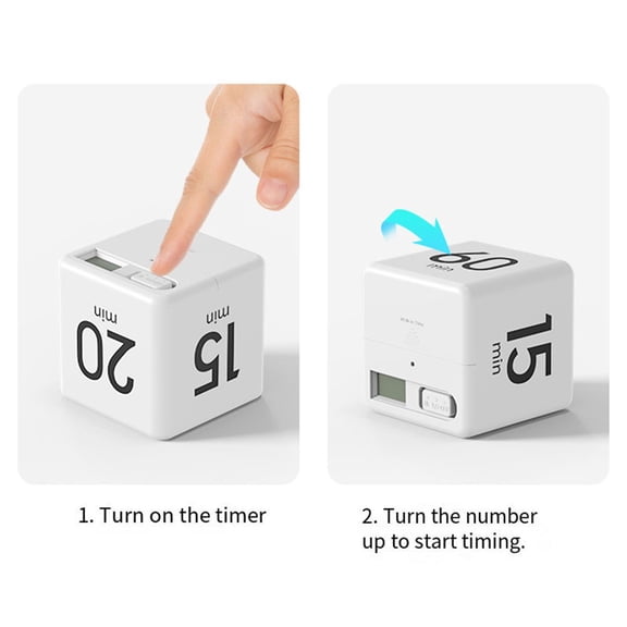 Easy To Use For Cube Timer For Precise Time Management,Perfect For Cooking,Studying Red YIWEI