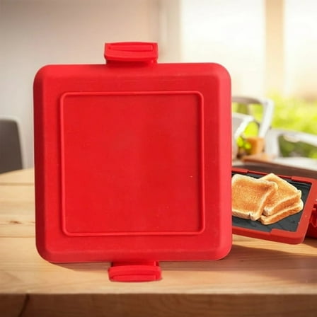 Easy-To-Use Microwave Sandwich Maker With Adjustable Silicone Straps - Quick, Even Cooking For Crispy Toasties & Grilled Cheese, Dishwasher Safe
