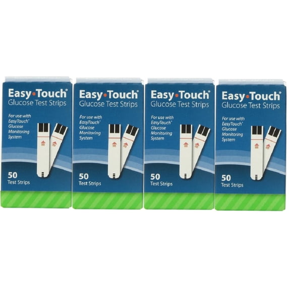 Eeasy Easy Touch Test Strips, 4 Boxes of 50, Blood Glucose Monitoring ...