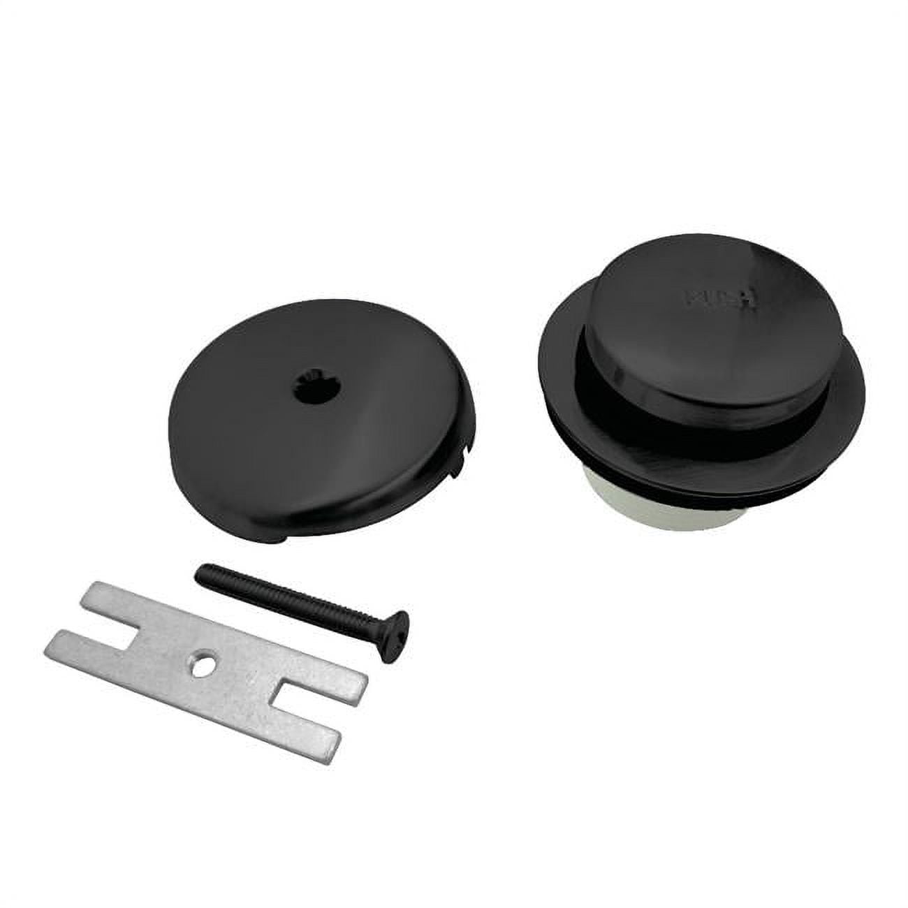 Easy Touch ToeTap Tub Drain Kit, Matte Black 2.56 x 3.13 x 3.13 in