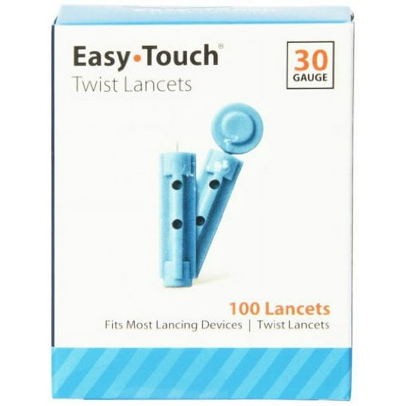 Easy Touch Twist Lancets w/ Long Tapered Triple bevel Steel Cut Tip, 100ct