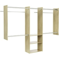Easy Track 3 Shelf Deluxe Closet Storage Starter Organizer, Honey Blonde