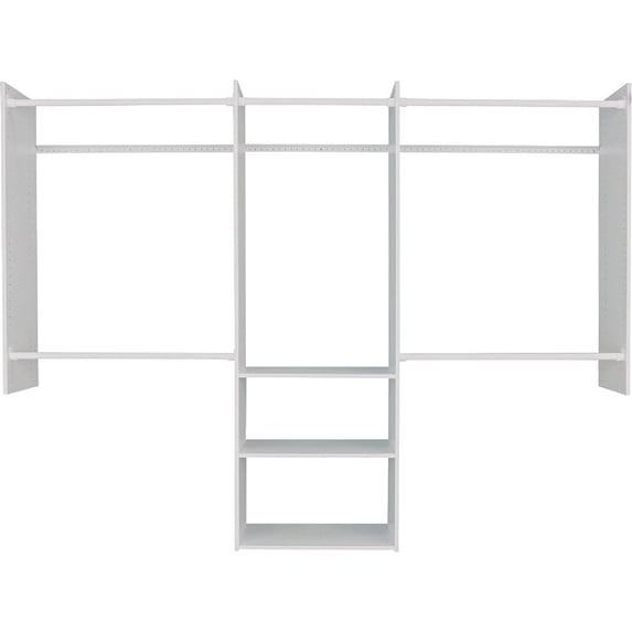 Easy Track 3 Shelf Deluxe Closet Storage Starter Organizer, Honey Blonde