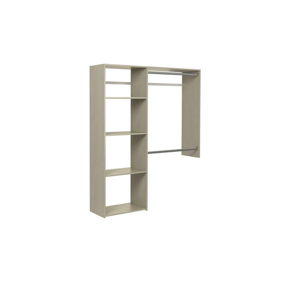 Easy Track Ok7248 60" Wide Deluxe Hanging Closet System - Grey
