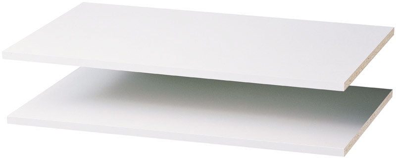 Easy Track 35-Inch White Melamine Closet Shelves