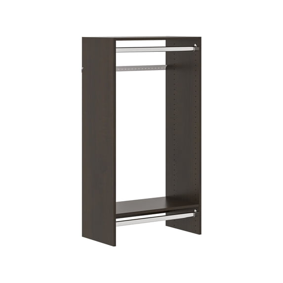 Easy Track 680099-TR 25-1/8" Wide Double Hanging Rod Closet Organizer System - Truffle