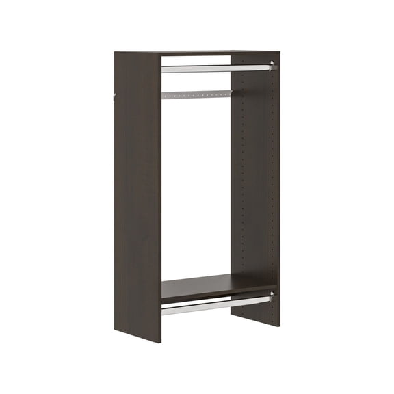 Easy Track 680099-TR 25-1/8" Wide Double Hanging Rod Closet Organizer System - Truffle