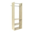 thumbnail image 1 of Easy Track 72 In Hanging Tower Closet Storage Solution Organizer Kit, Honey, 1 of 6