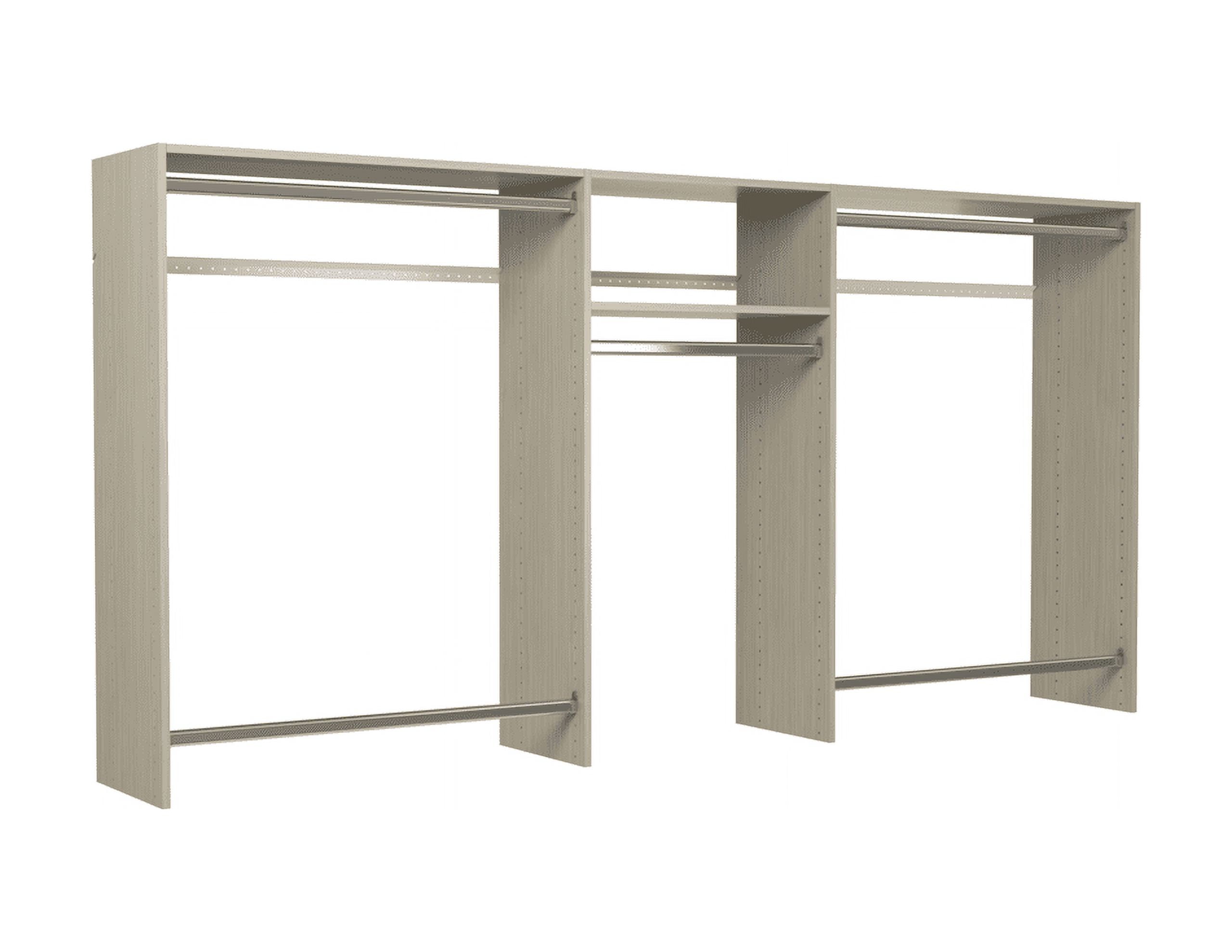 Easy Track 8ft Hanging Closet Organizer Weathered Grey