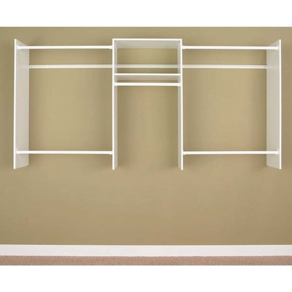 Easy Track Basic Starter Closet Organizer System RB1448 - Storage - 8 Ft, Multicolor
