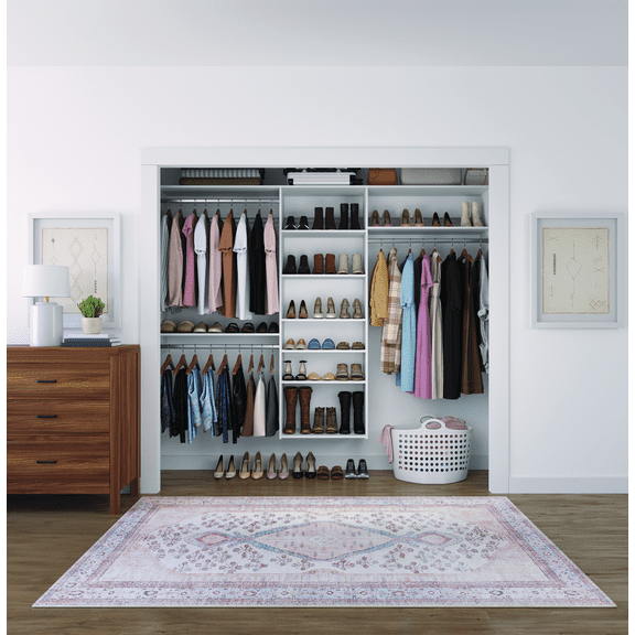 Easy Track Create Collection Thermally Fused Laminate Closet System2 - Single Pack  Residential Use, Standard Application