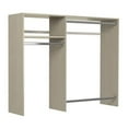 thumbnail image 1 of Easy Track Hanging Closet Kit Wardrobe Storage Organizer Rack, Weathered Grey, 1 of 7