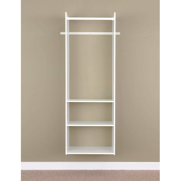 Easy Track Hanging Tower Kit Closet Storage, 72 inch, White