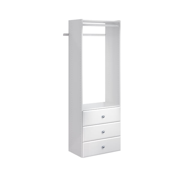 Easy Track PH32-WH 25-1/8" Wide Elite Closet Organizer System - White