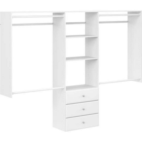 Easy Track Ph80 4' To 8' Deluxe Pro Closet - White