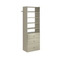 thumbnail image 1 of Easy Track Premium Tower Closet Organizer with Shelves & Drawers, Weathered Grey, 1 of 4