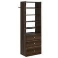 thumbnail image 1 of Easy Track Premium Tower Closet Organizer with Shelves and Drawers, Truffle, 1 of 2