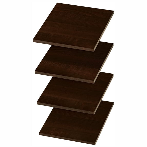 Easy Track RS1412-TON Wood 12 Inch Organizer Closet Shelves, Truffle (4 Pack)