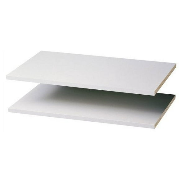 Easy Track RS1423 24-Inch Closet Shelf, White, 2-Pack