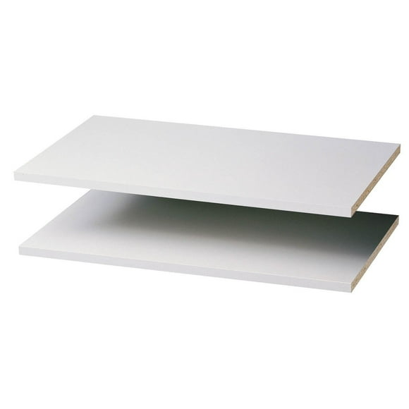 Easy Track RS1423 24-Inch Closet Shelf, White, 2-Pack