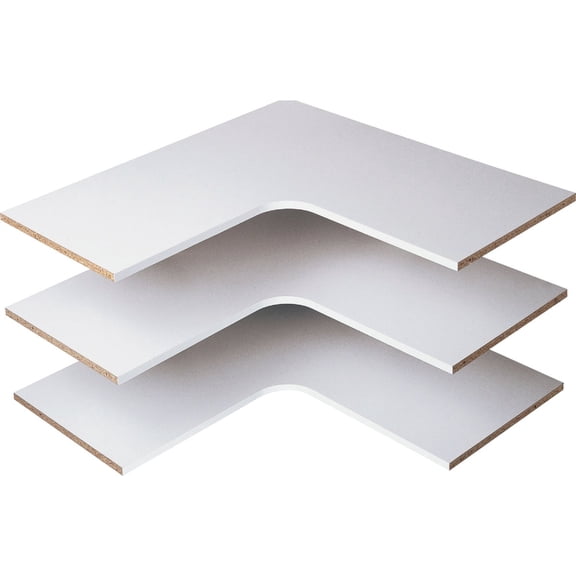 Easy Track RS3003ON 29-7/8" Corner Shelf For Easy Track Closet System - White