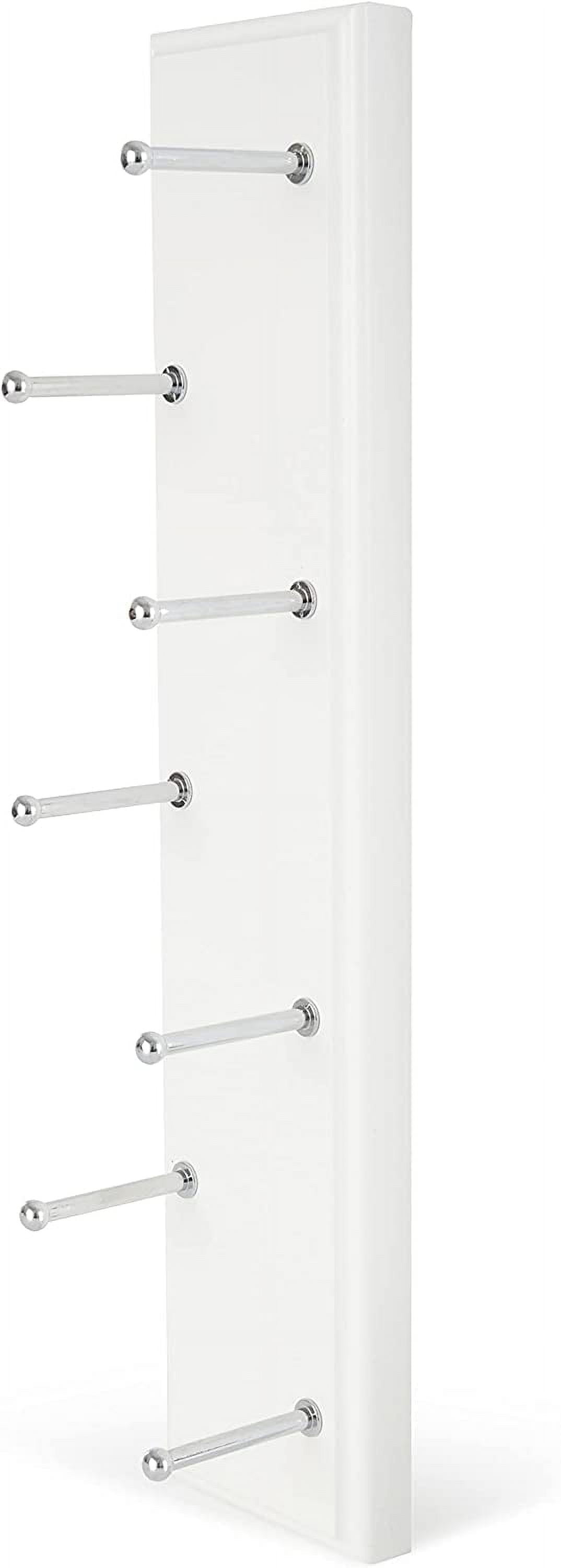 Easy Track Ra1202 Sliding Belt Rack, 6 Hooks, White - Walmart.com