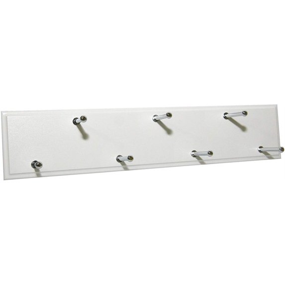 Great American Barstool Sliding Belt Rack Organizer - Foldable, Hardware Included - White — Standard Mounting Hardware, Drop-In Replacement