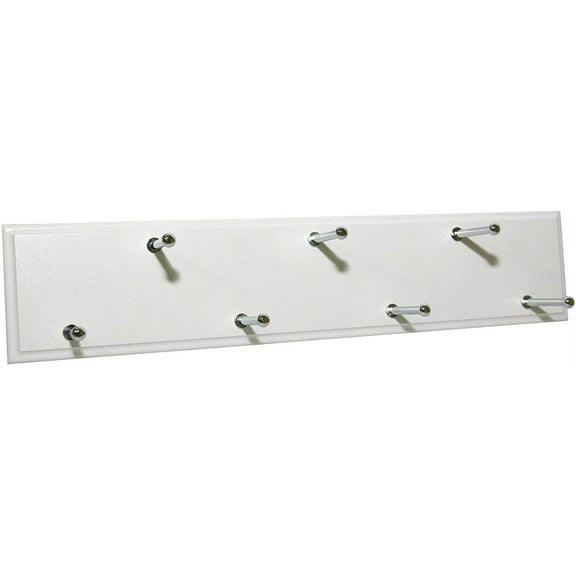 Great American Barstool Sliding Belt Rack Organizer - Foldable, Hardware Included - White — Standard Mounting Hardware, Drop-In Replacement