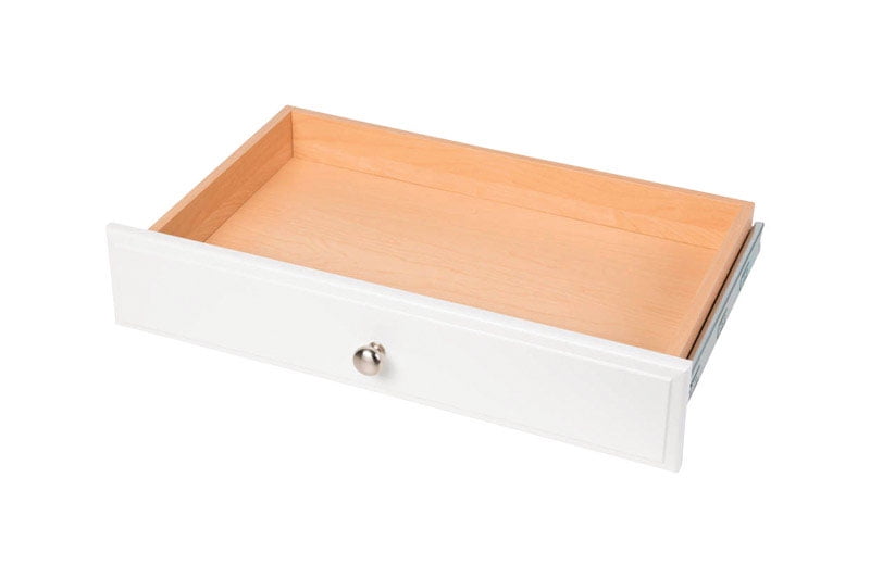 White Wood 4" x 24" Deluxe Drawer with Hardware