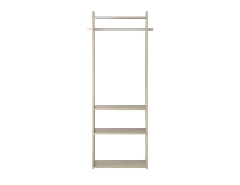 Weathered Gray Hanging Tower Closet Kit with Chrome Hardware