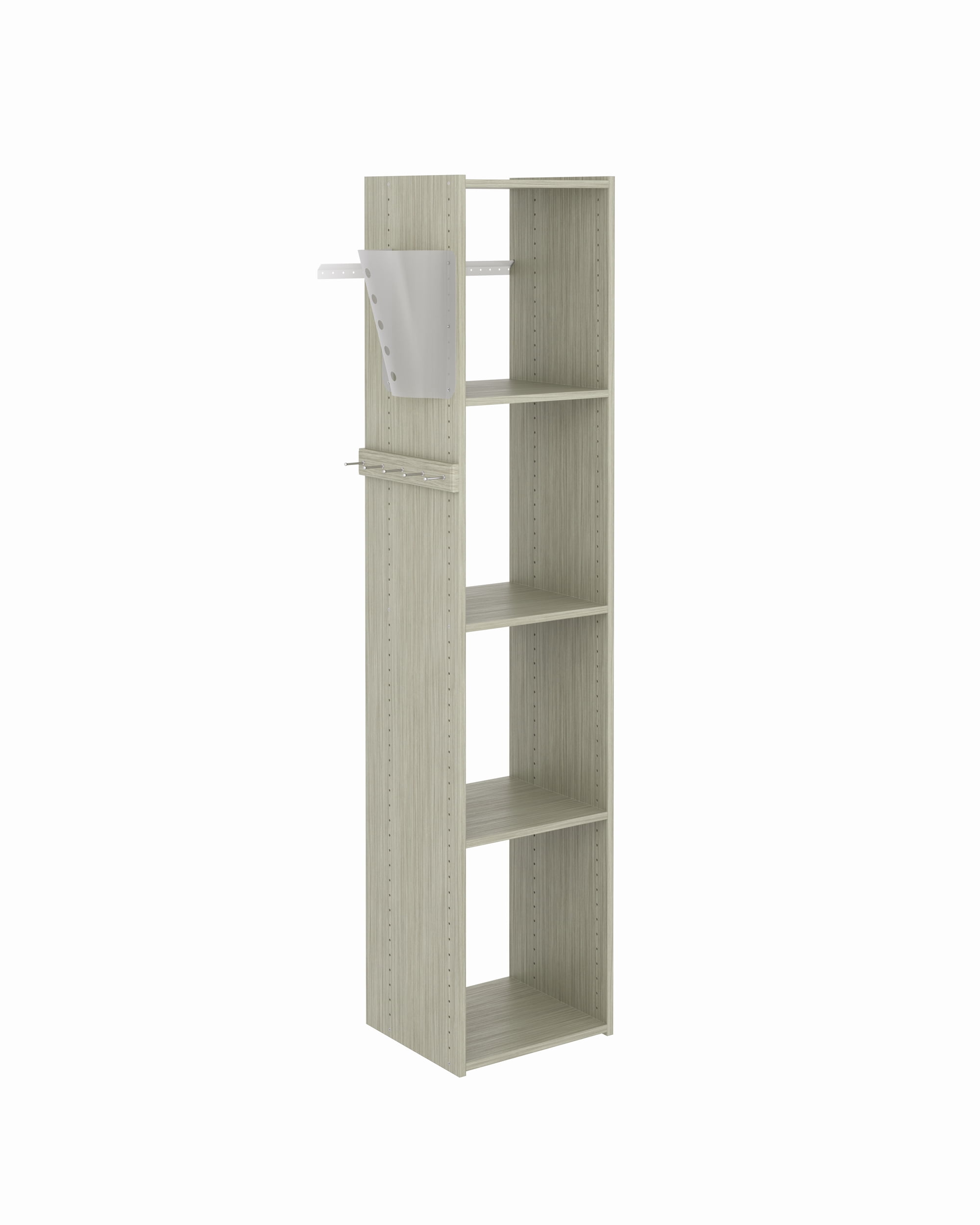 Easy Track 72" White and Weathered Grey 5-Shelf Utility Closet Kit
