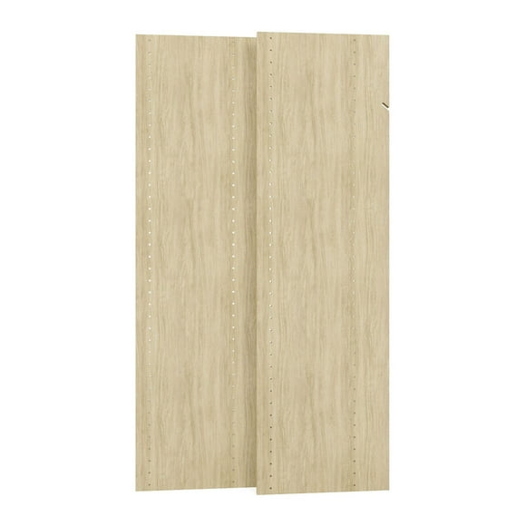 Easy Track Vertical 48 Inch Panels for Closet Organization, Honey (2 Pack)
