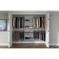 thumbnail image 1 of Easy Track Wood Laminate Closet Organizer with Shelves, White, 1 of 5