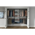 thumbnail image 1 of Easy Track Wood Laminate Closet Storage Organizer with Shelves, Truffle, 1 of 5
