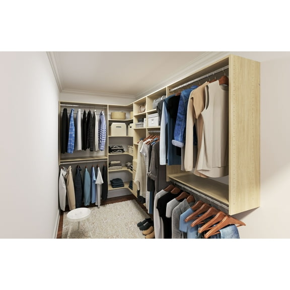 Easy Track Wood Laminate Ultimate Corner Closet Oranizer