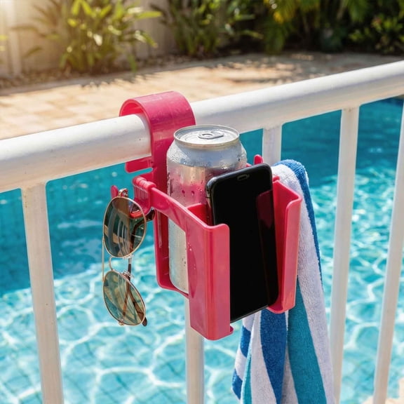 Easy to Transport Poolside Drink Holder for Portable Pools Simple to Assemble Perfect for Social Gatherings Inflatable Pool Cup Stand with Phone Stand