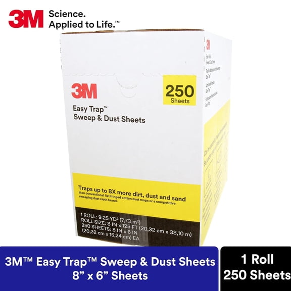 Easy Trap Sweep and Dust Sheets - 1 Roll of 250 8" x 6" Sheets