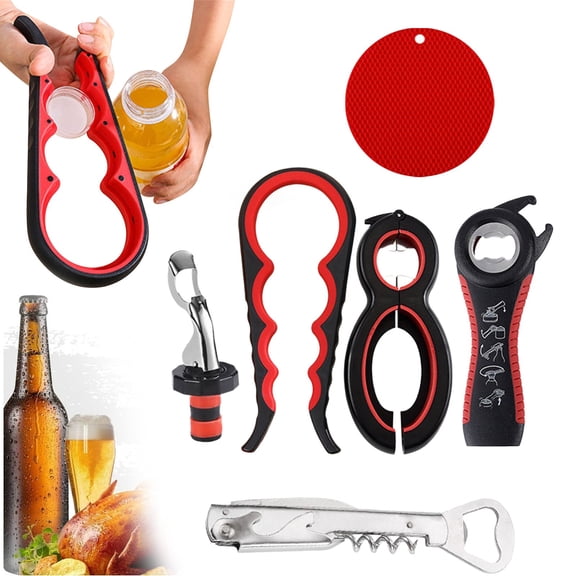 Easy-Twist Jar Opener: Effortless Lid Opening for Weak Hands & Arthritis | Versatile Bottle Opener | Jar Openers & Bottle Openers